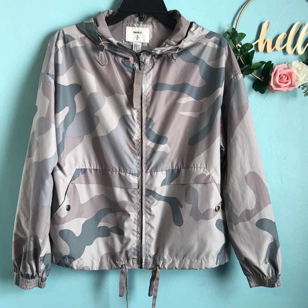 Forever 21 Camo Windbreaker jacket